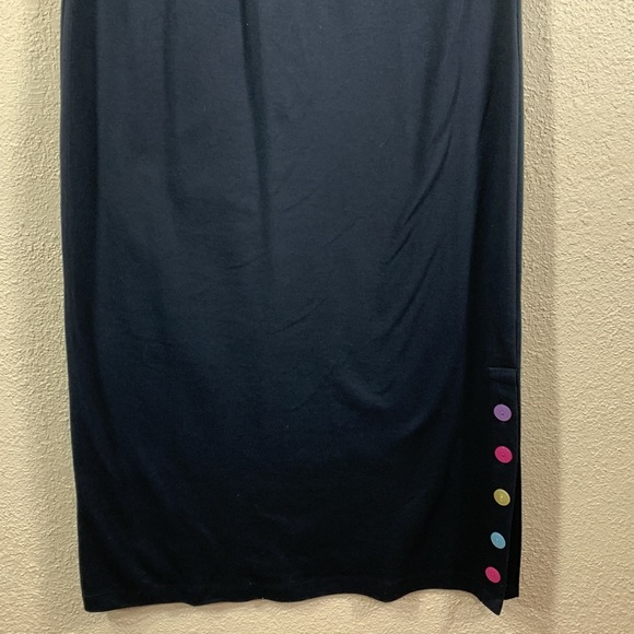 Draper's & Diamonds Black Dress w/Multi-Color Buttons M Petite - Picture 4 of 10